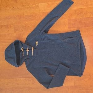 The North Face "crescent hoodie" Navy Hooded Fleece with Toggle Closures size s